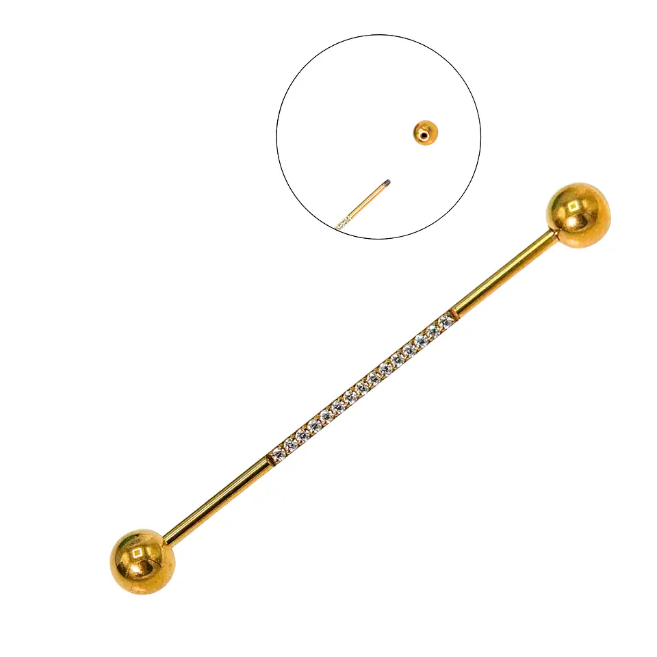 Piercing Industrial Lili 16G Titanio ASTM F-136 Zirconias  1