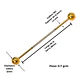 Piercing Industrial Lili 16G Titanio ASTM F-136 Zirconias  - Miniatura 3