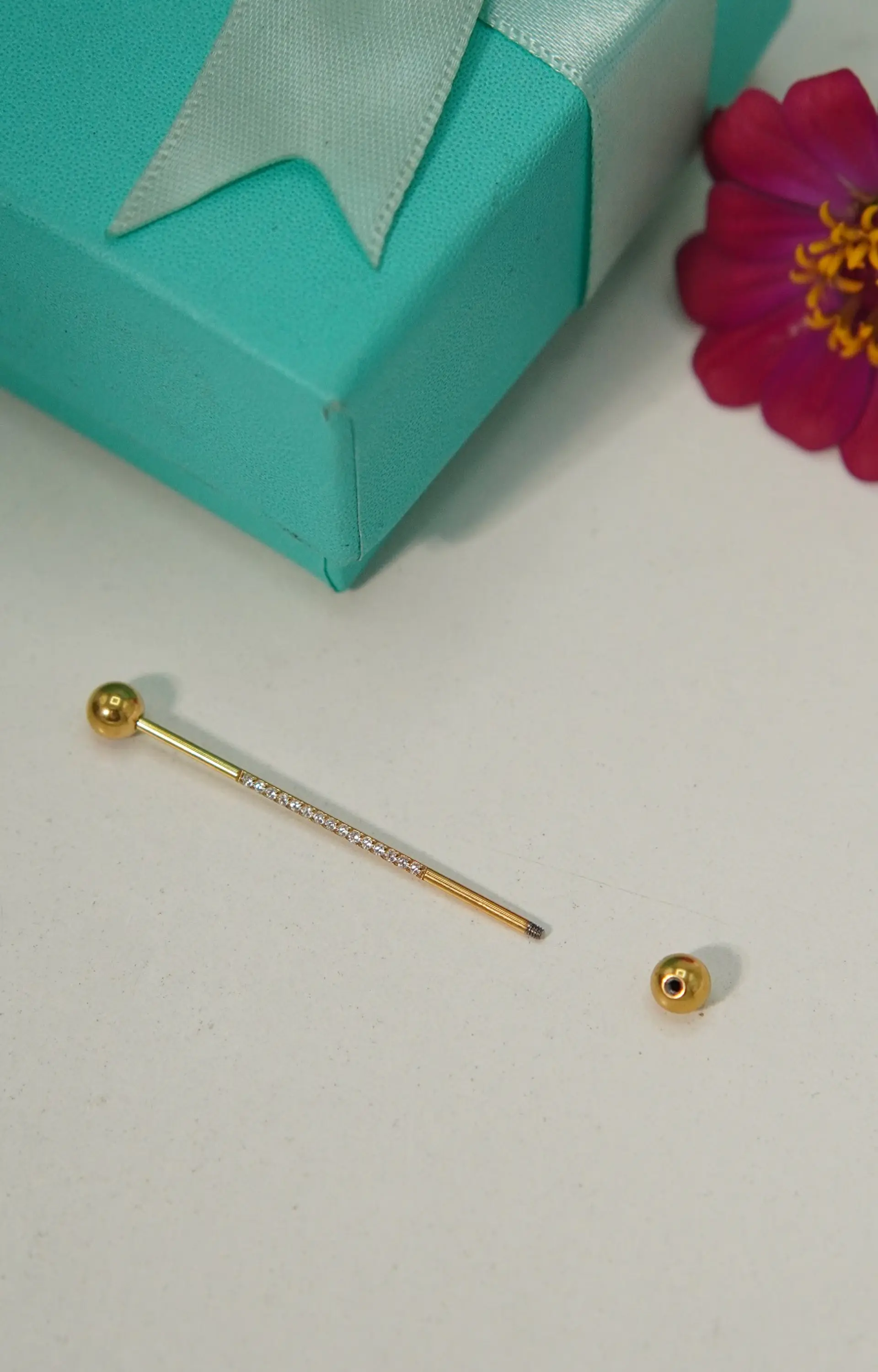 Piercing Industrial Lili 16G Titanio ASTM F-136 Zirconias  9
