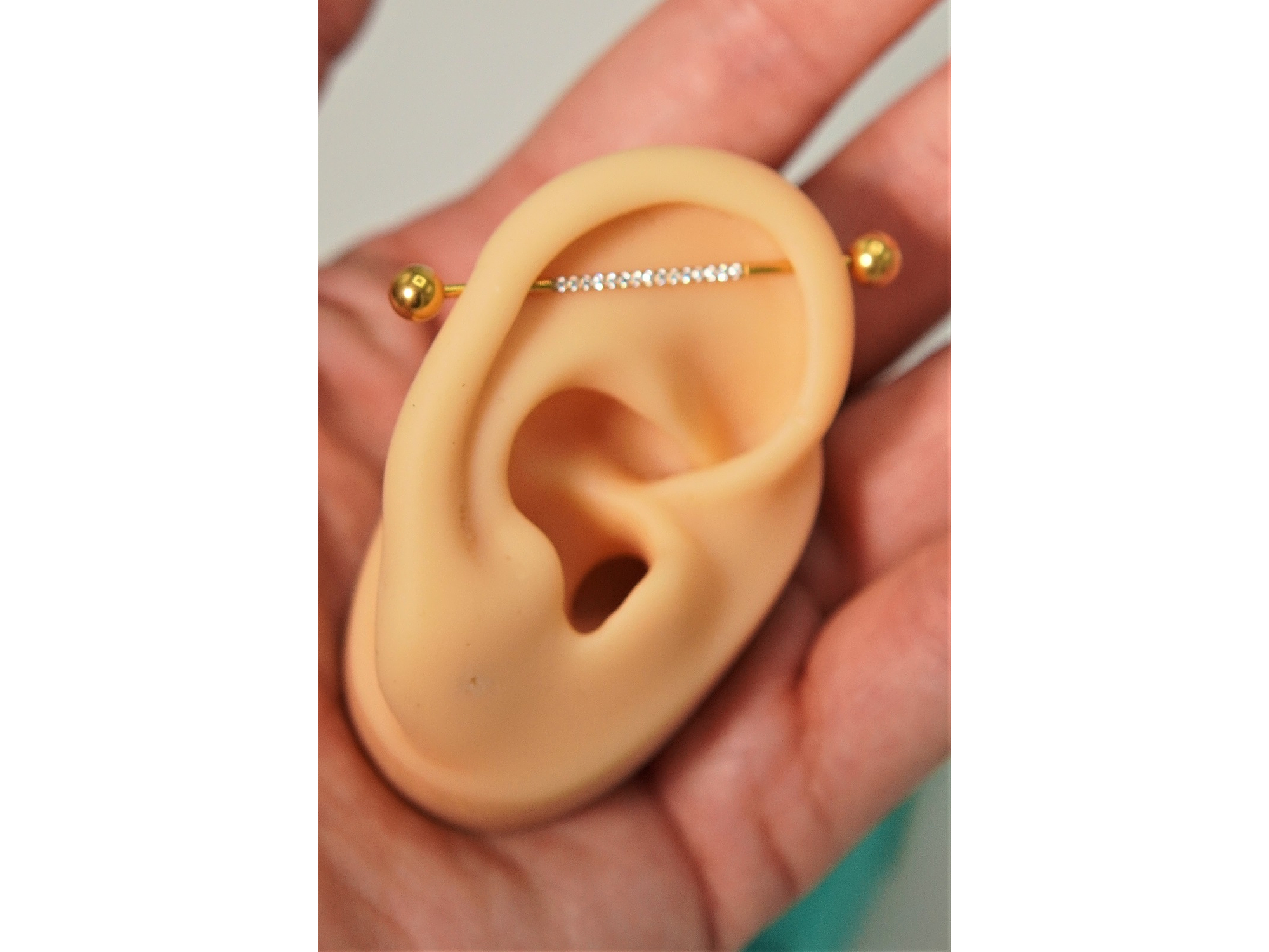 Piercing Industrial 16G Titanio ASTM F-136 Zirconias  6