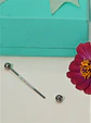 Piercing Industrial Lili Titanio ASTM F-136 Plateado Zirconias - Miniatura 5