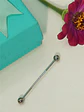 Piercing Industrial Lili Titanio ASTM F-136 Plateado Zirconias - Miniatura 7
