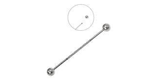 Piercing Industrial Titanio ASTM F-136 Plateado Zirconias