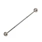 Piercing Industrial Lili Titanio ASTM F-136 Plateado Zirconias - Miniatura 8