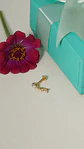 Piercing Ivis labret colgante zirconia 16G Titanio F136 dorado - Miniatura 10