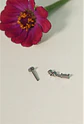 Piercing Ivis labret colgante zirconia 16G Titanio F136 plateados - Miniatura 7
