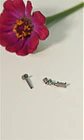 Piercing Ivis labret colgante zirconia 16G Titanio F136 plateados - Miniatura 9
