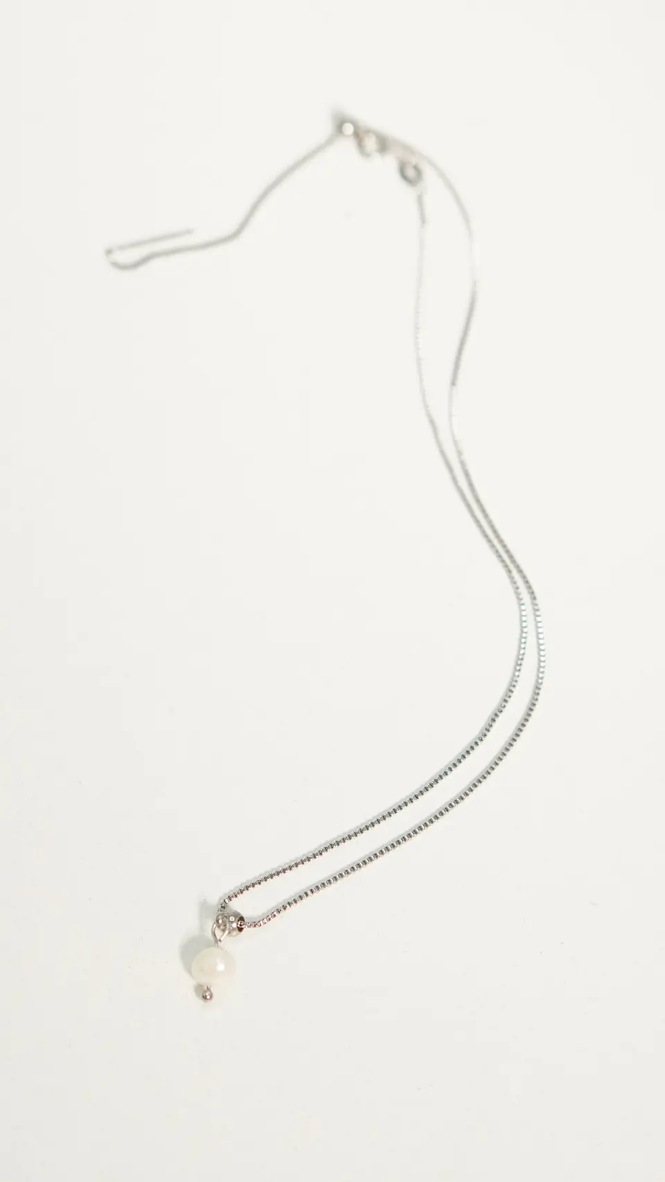 Collar ajustable Nerea perla de rio plateada Riviere 8