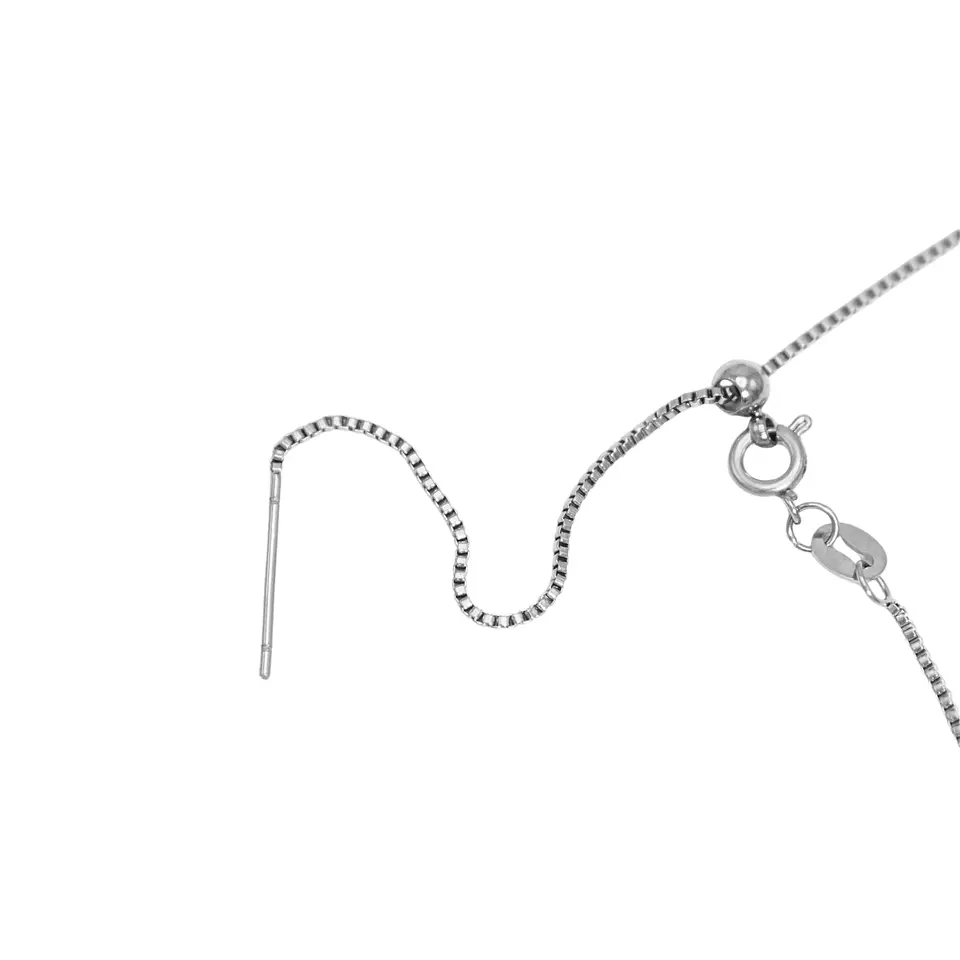 Collar ajustable Nerea perla de rio plateada Riviere 6