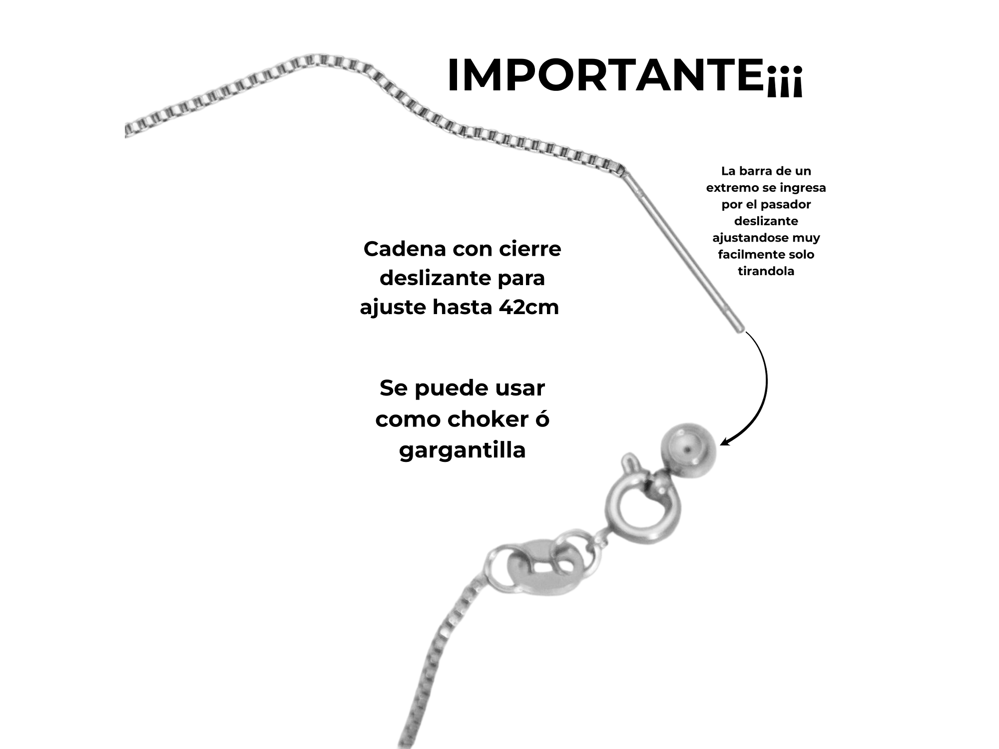 Collar ajustable Nerea perla de rio plateada Riviere 4