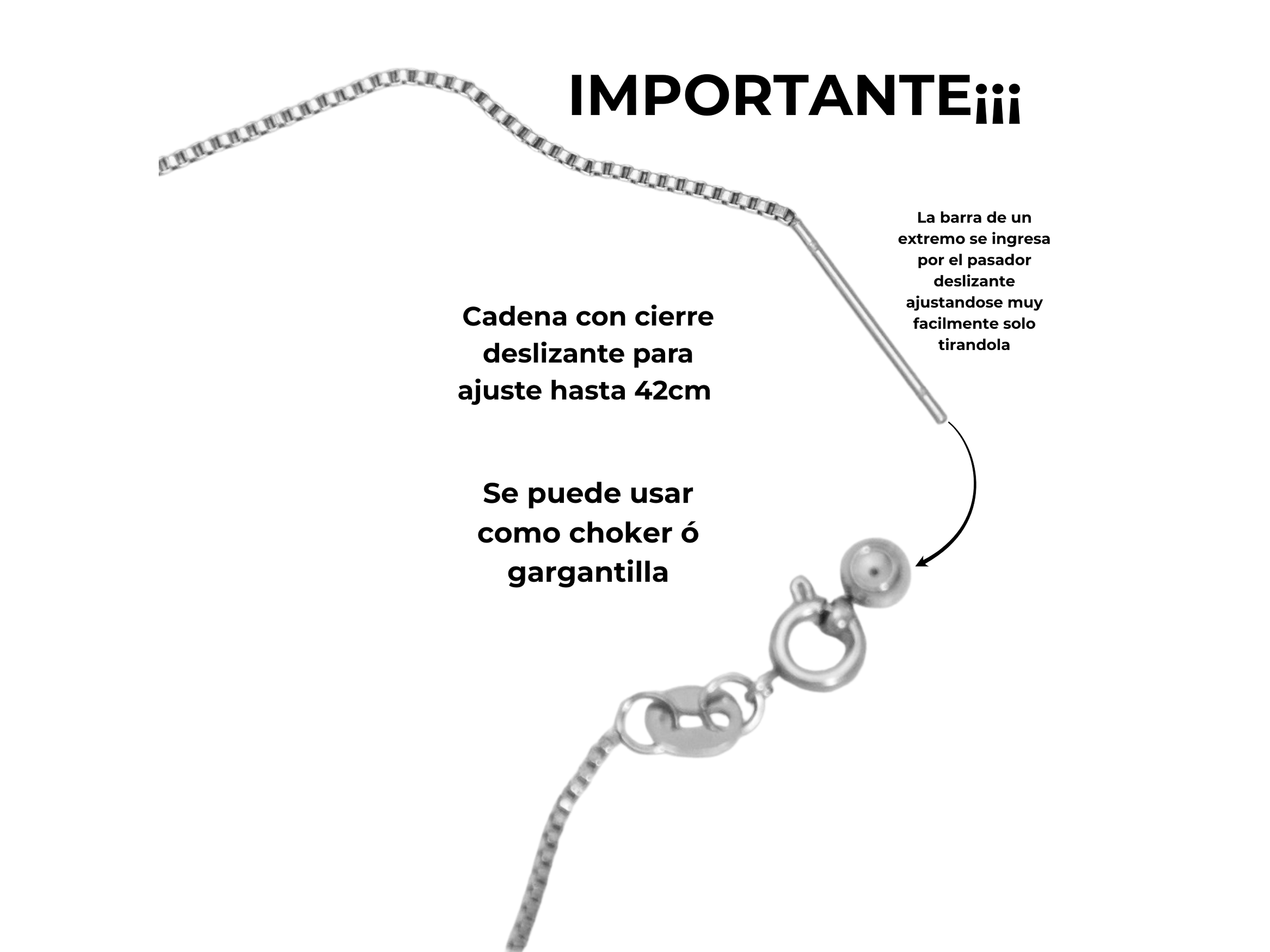 Collar ajustable Nerea perla de rio plateada Riviere 4