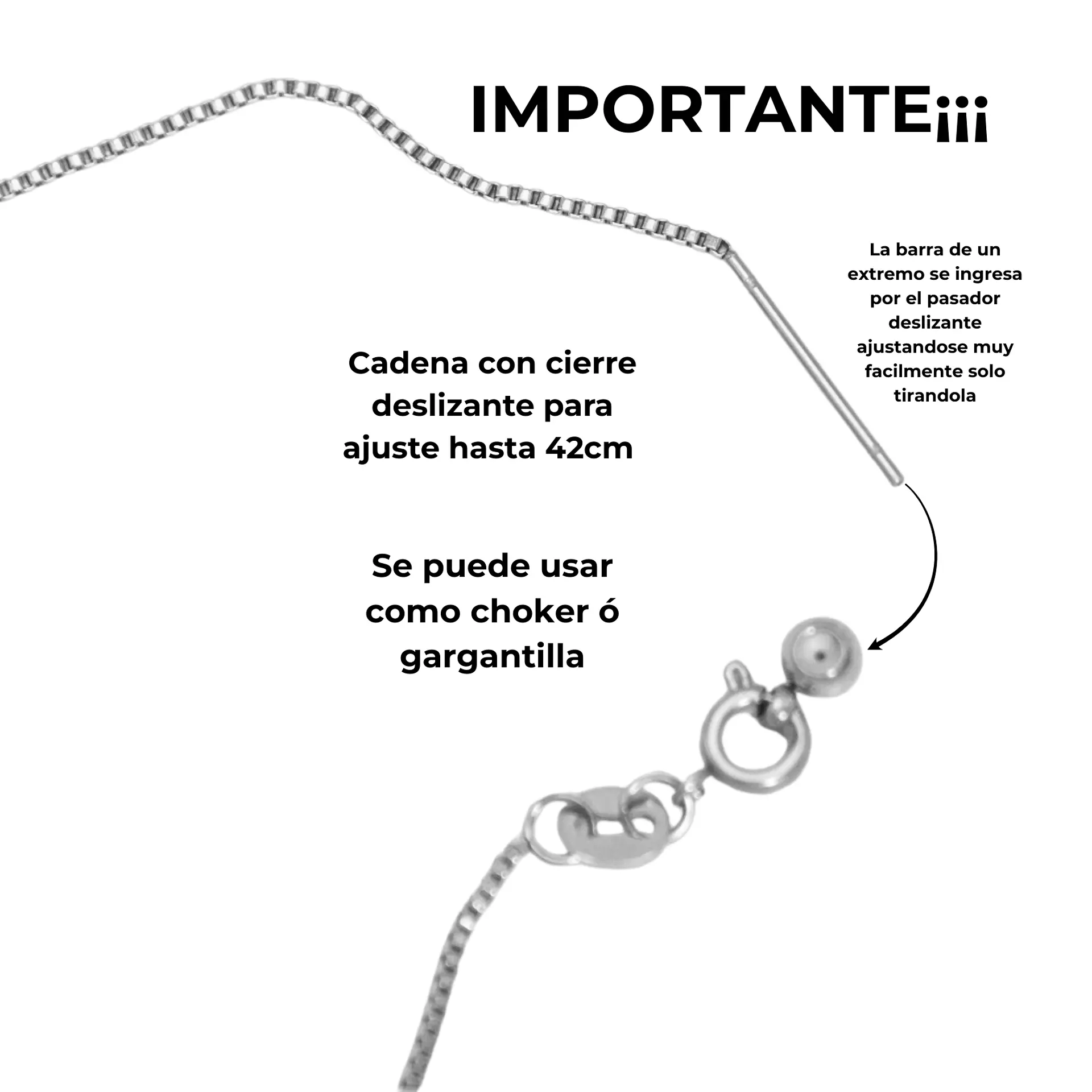 Collar ajustable Nerea perla de rio plateada Riviere 4