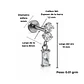 Piercing Ivis labret colgante zirconia 16G Titanio F136 plateados - Miniatura 3