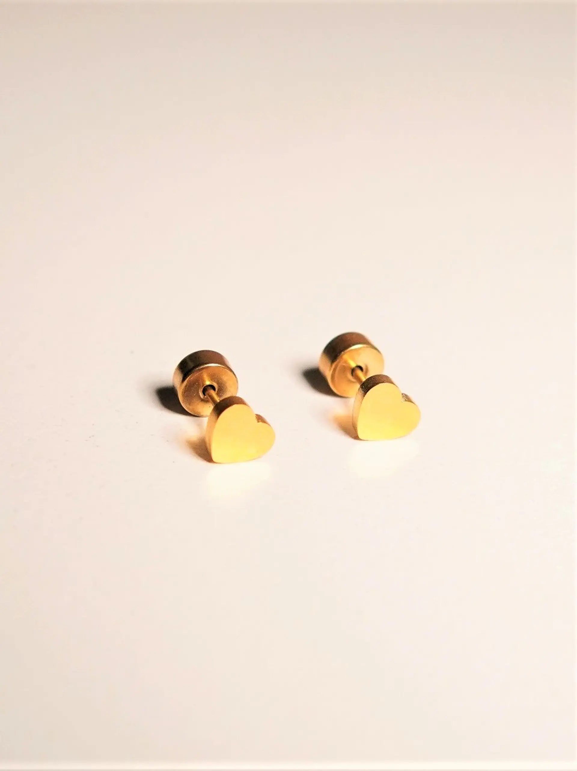Aros abridores Elisa corazón seguro chapado en oro 18k 8