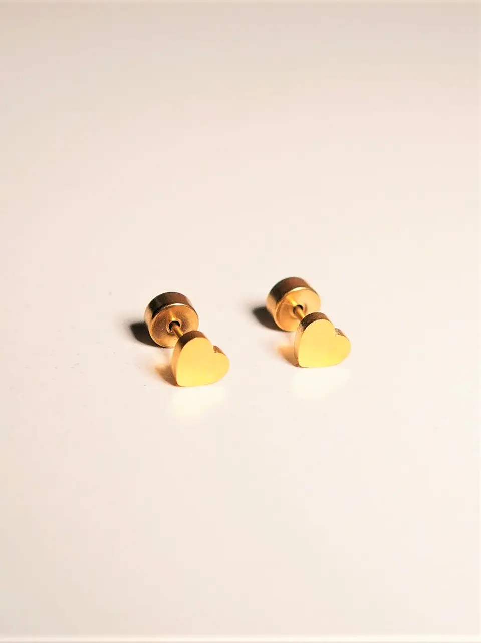 Aros abridores Elisa corazón seguro chapado en oro 18k 8