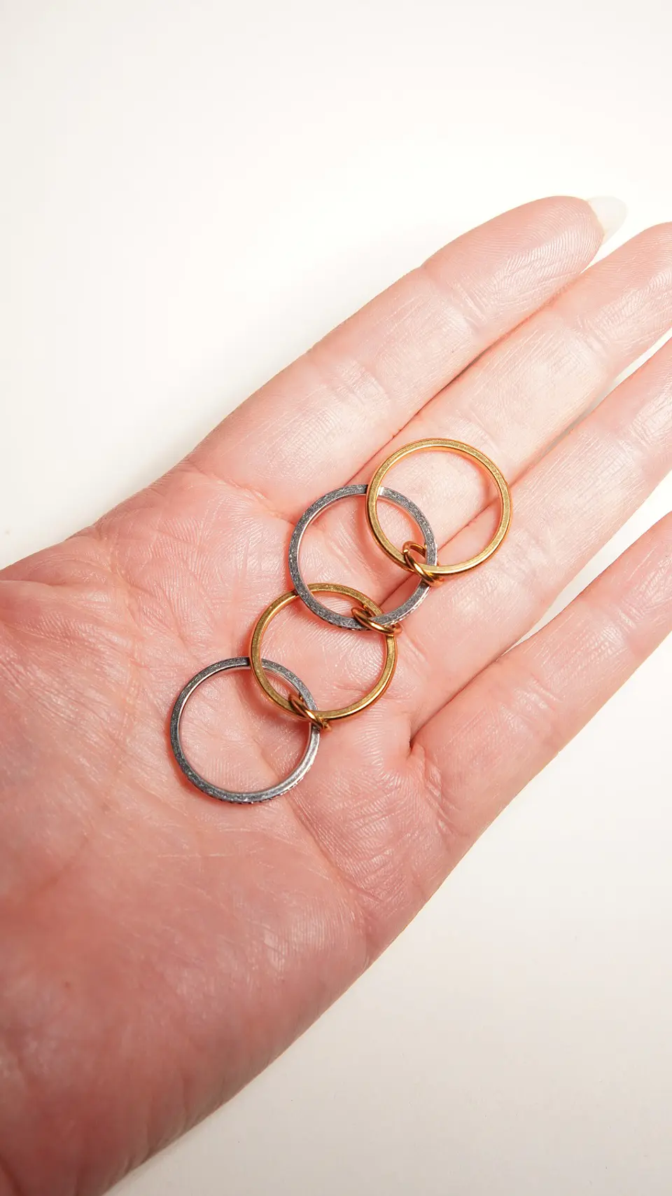 Set 4 anillos apilables Analee chapado en oro 18k 4