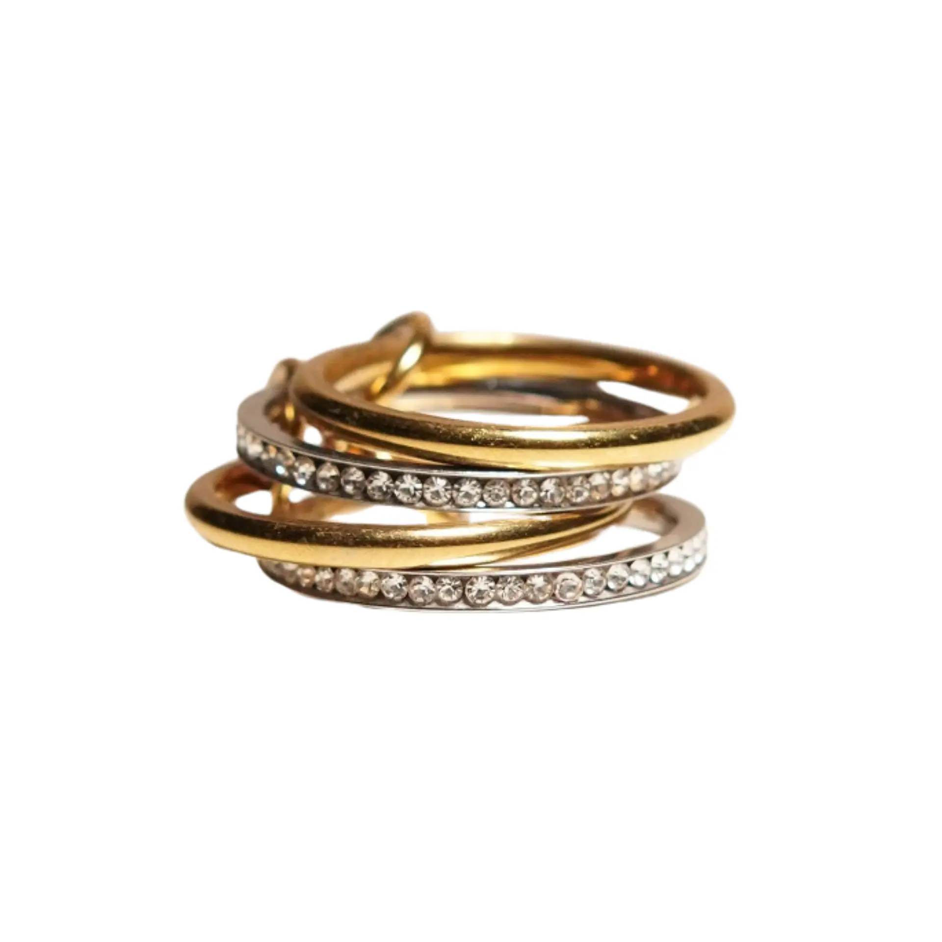 Set 4 anillos apilables Analee chapado en oro 18k 6