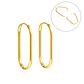 Argollas Aura Ovaladas Doradas Titanio ASTM F136 PVD Oro 18K 20G - Miniatura 1