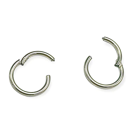 Argollas Clicker 10mm 18g Acero Quirurgico Plateadas Ligeras