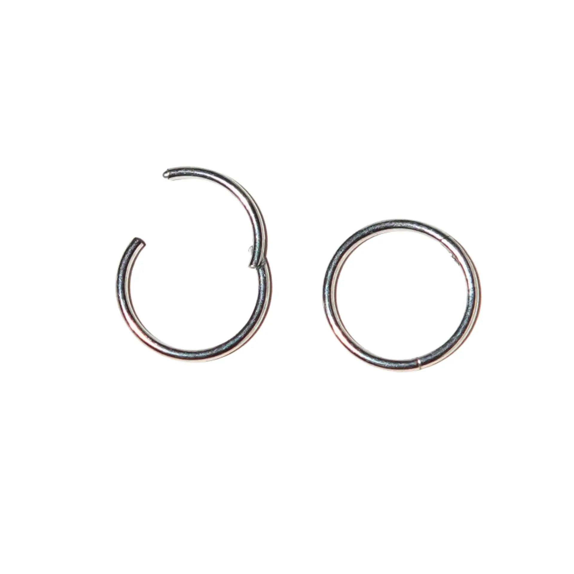 Argollas Clicker 10mm 18g Acero Quirurgico Plateadas Ligeras 7