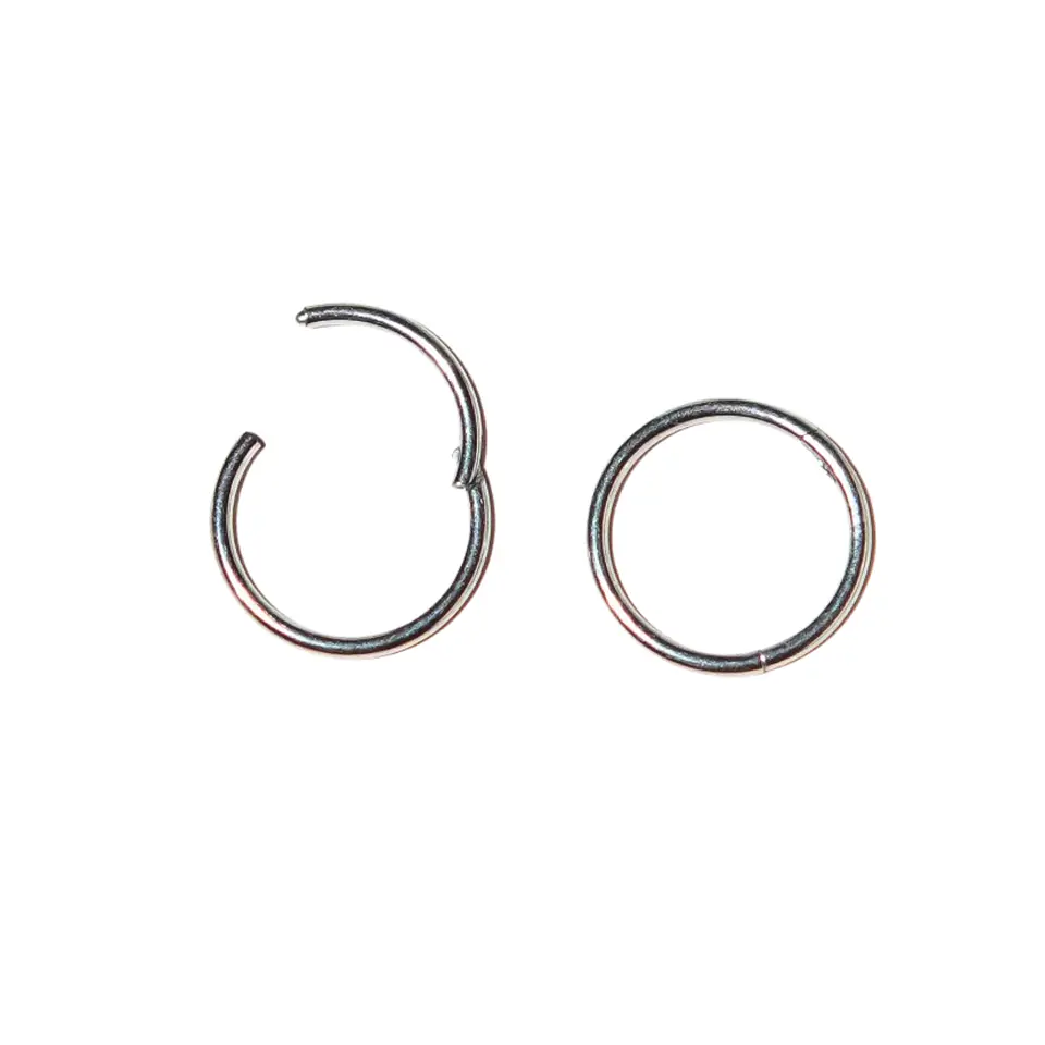 Argollas Clicker 10mm 18g Acero Quirurgico Plateadas Ligeras 7