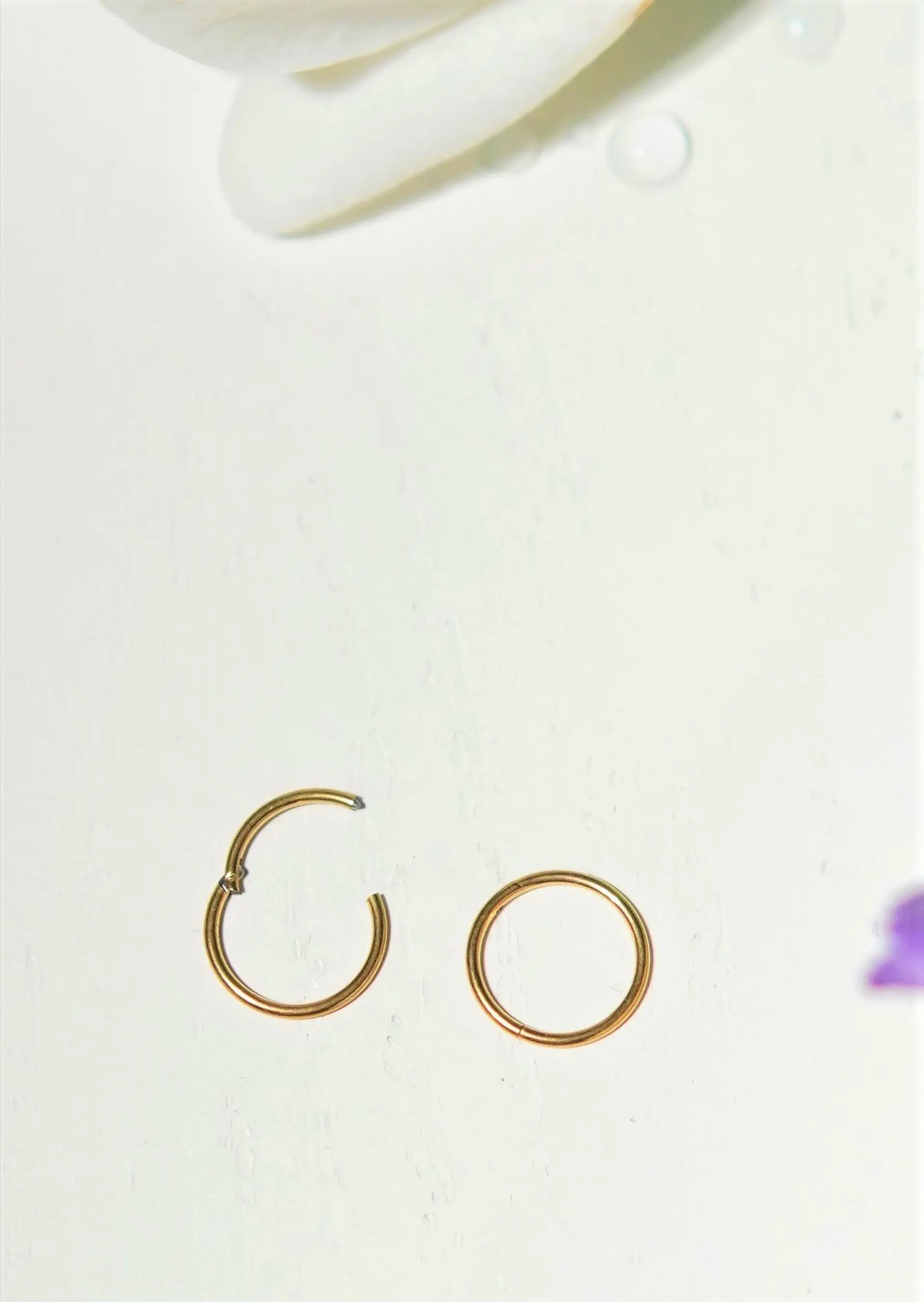 Argollas Clicker 10mm 18g Acero Quirurgico Chapadas En Oro 18k 5
