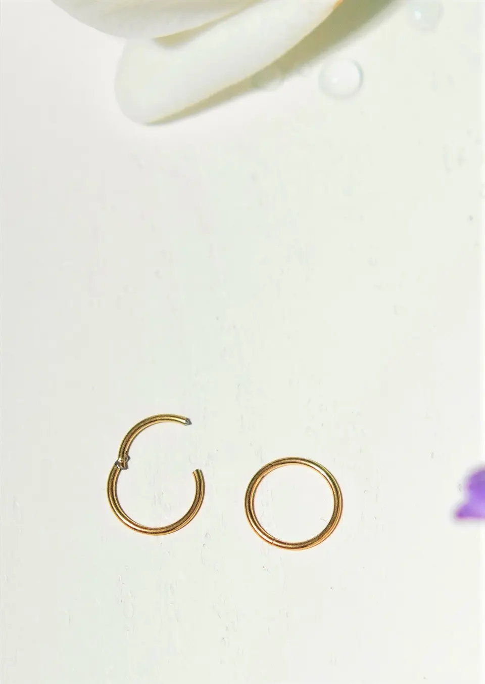 Argollas Clicker 10mm 18g Acero Quirurgico Chapadas En Oro 18k 5