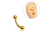 Piercing Rook Sienna Titanio 16G Barra Curva 8 mm - Miniatura 1