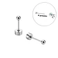 Aros esfera de seguridad Gigi titanio F136 barra larga 9mm - Miniatura 1