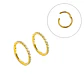 Argollas Emma 10mm 16G titanio ASTM f136 zirconias PVD - Miniatura 1
