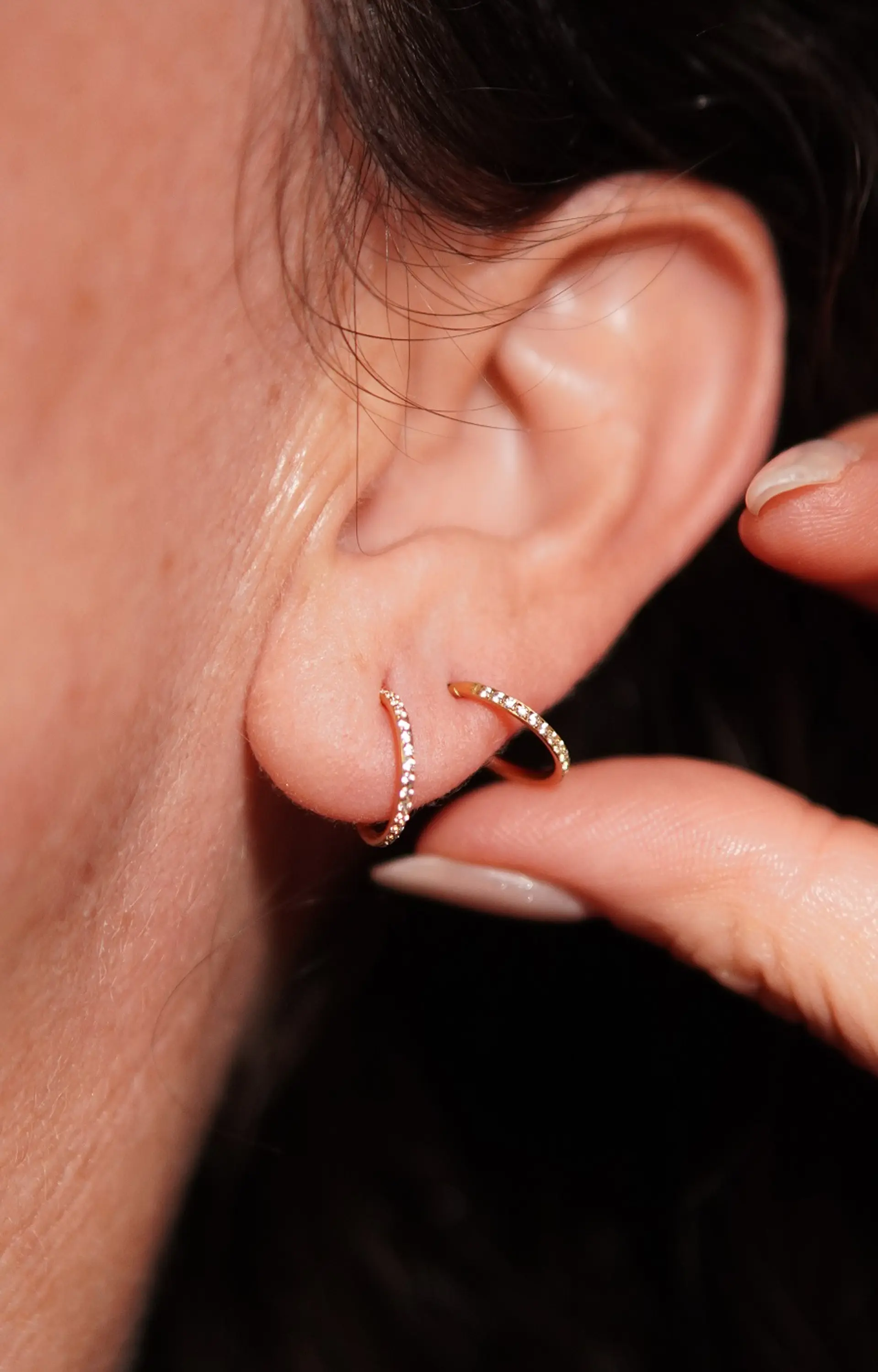 Argollas Emma 10mm 16G titanio ASTM f136 zirconias PVD 2