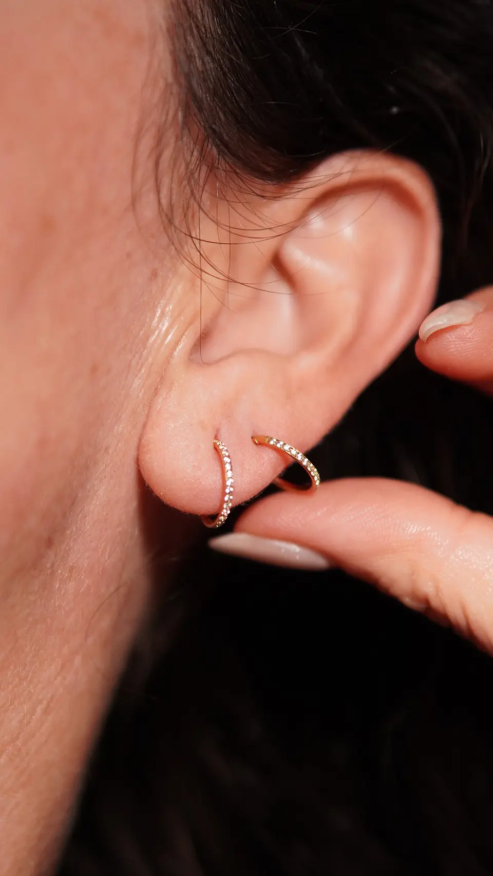 Argollas Emma 10mm 16G titanio ASTM f136 zirconias PVD 2