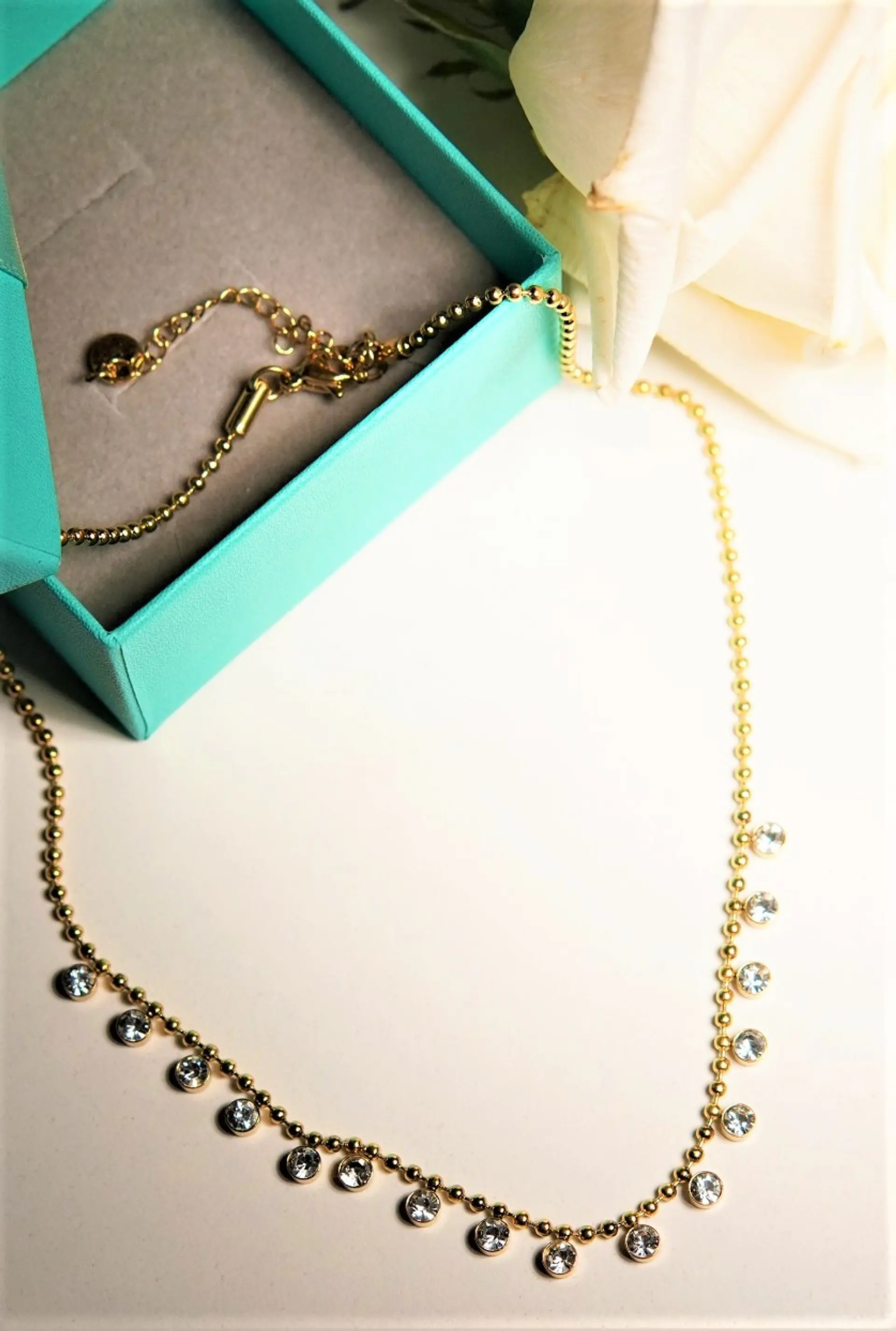 Colgante Oliva chapado en oro 18k zirconias cubicas 3