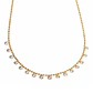 Colgante Oliva chapado en oro 18k zirconias cubicas - Miniatura 1