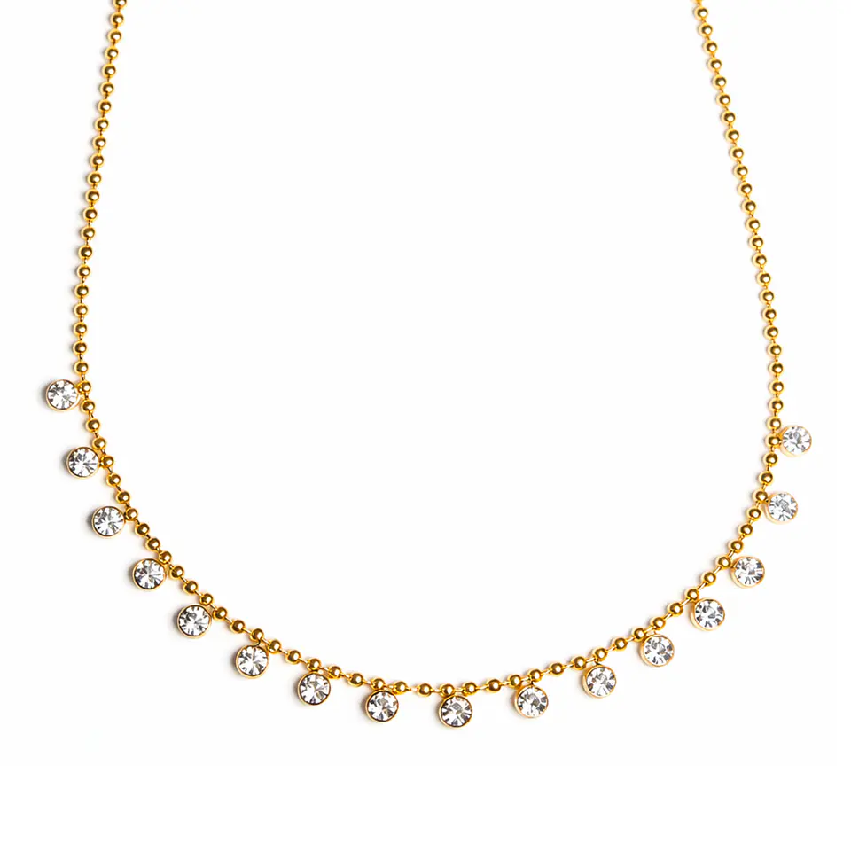 Colgante Oliva chapado en oro 18k zirconias cubicas 1