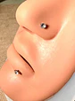 Piercing Labret Perno Tornillo 8mm Punto Luz Titanio Astm F136 - Miniatura 4