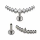 Piercing Labret Lucilla Astm F136 Titanio Zirconia 8mm - Miniatura 5