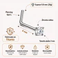 Piercing nostril 20G tipo L 3mm titanio ASTM F136 cesta - Miniatura 3