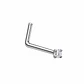 Pack 2 Piercings tipo L 2mm doble nostril simétrico titanio ASTM F136 - Miniatura 4