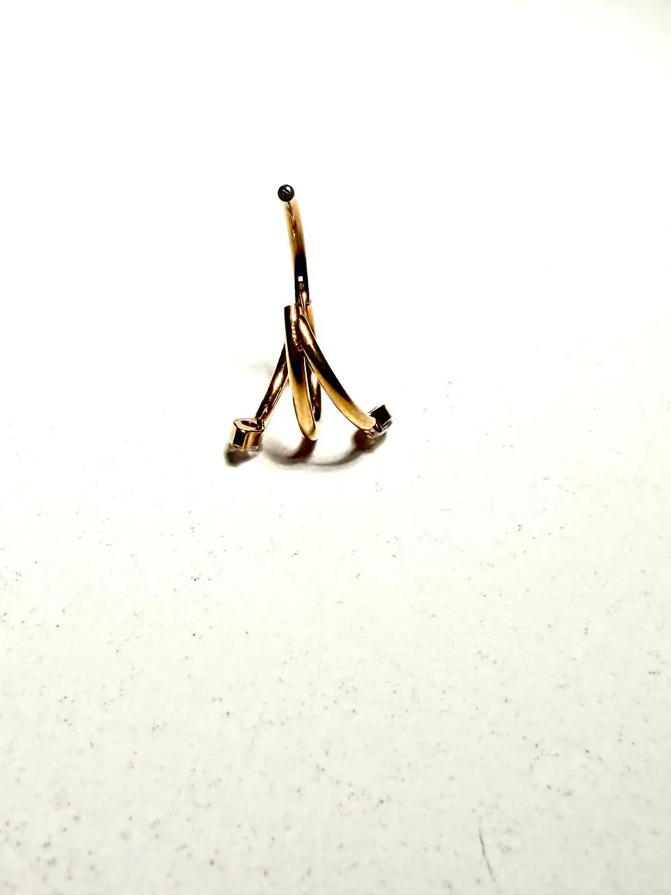 Piercing argolla Eva zirconias titanium astm 136 dorado PVD 10mm 16g 10