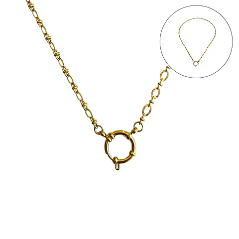 Collar Aleli con Cierre Tipo Timón Chapado en Oro | Colección Frutería