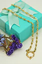 Collar Aleli con Cierre Tipo Timón Chapado en Oro | Colección Frutería - Miniatura 9