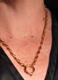 Collar Aleli con Cierre Tipo Timón Chapado en Oro | Colección Frutería - Miniatura 10