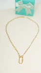 Collar y Pulsera Dorada con Cierre Rectangular Eslabones Tipo Timón | Colección Frutería - Miniatura 9