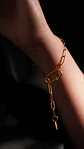Collar y Pulsera Dorada con Cierre Rectangular Eslabones Tipo Timón | Colección Frutería - Miniatura 5