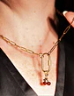 Collar y Pulsera Dorada con Cierre Rectangular Eslabones Tipo Timón | Colección Frutería - Miniatura 4