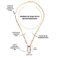 Collar y Pulsera Dorada con Cierre Rectangular Eslabones Tipo Timón | Colección Frutería - Miniatura 3