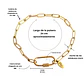 Collar y Pulsera Dorada con Cierre Rectangular Eslabones Tipo Timón | Colección Frutería - Miniatura 2
