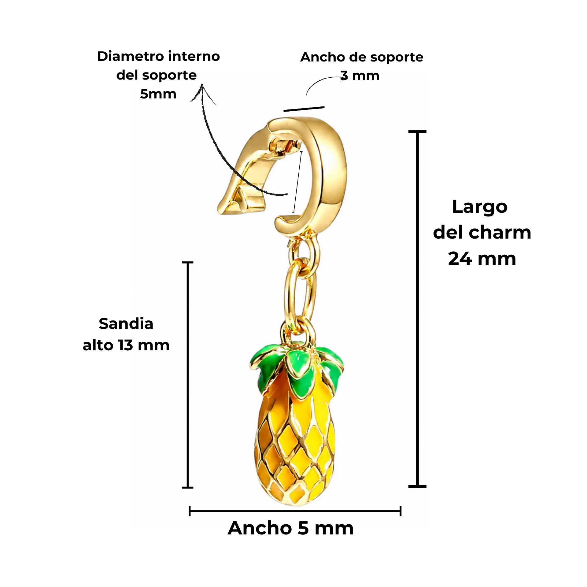 Charm removible Piña Colección Frutería 2
