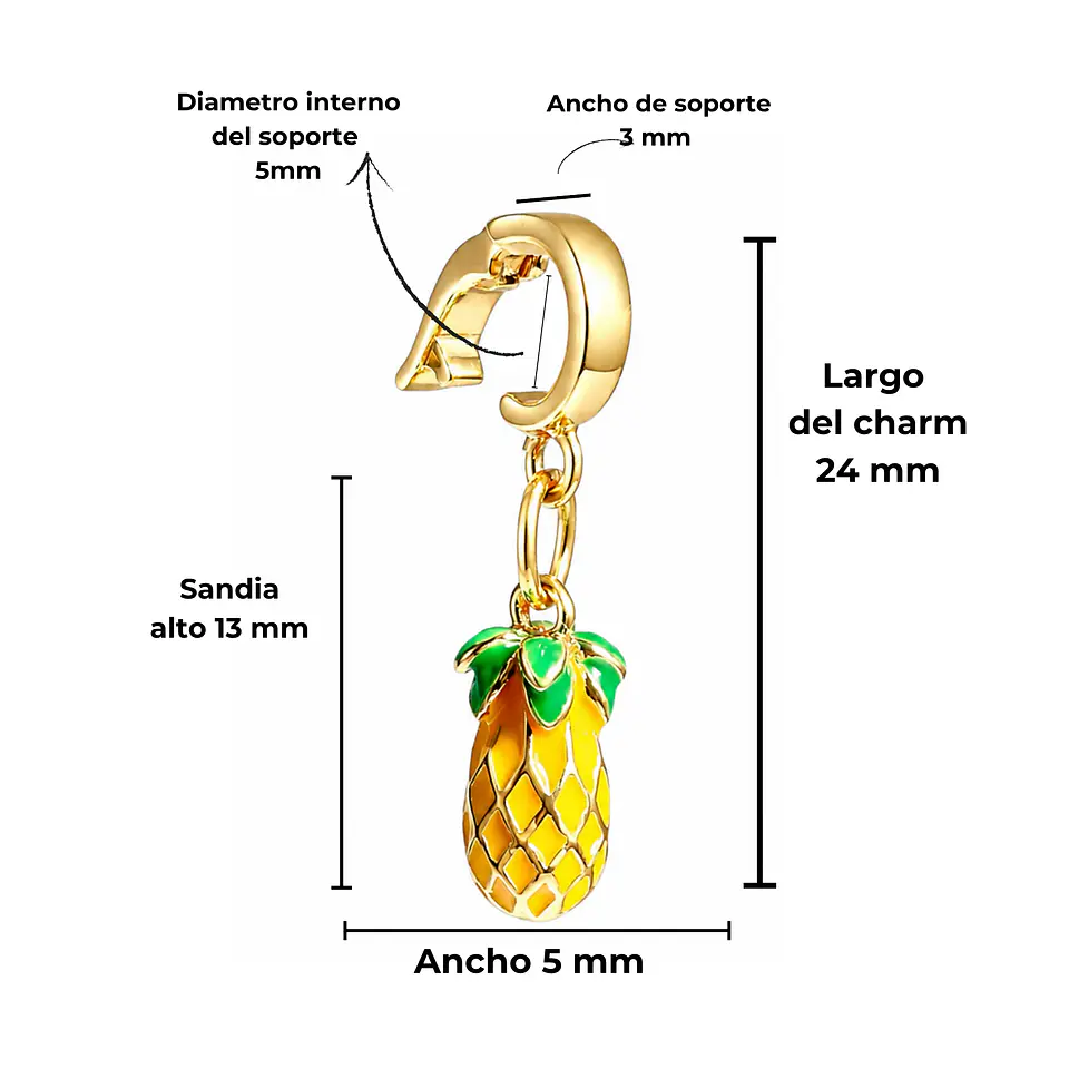 Charm removible Piña Colección Frutería 2